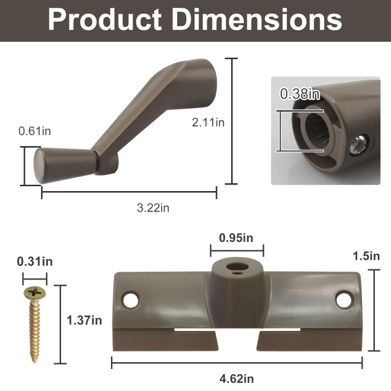 VIDABTE Casement Window Operator Cover & Handle, Window Crank Handle Operator Cover for The Andersen 400 Series - Image 3